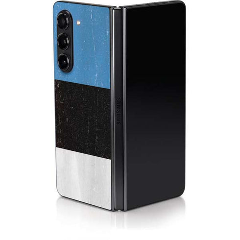 Estonia Flag Distressed Galaxy Z Fold5 5G Skin